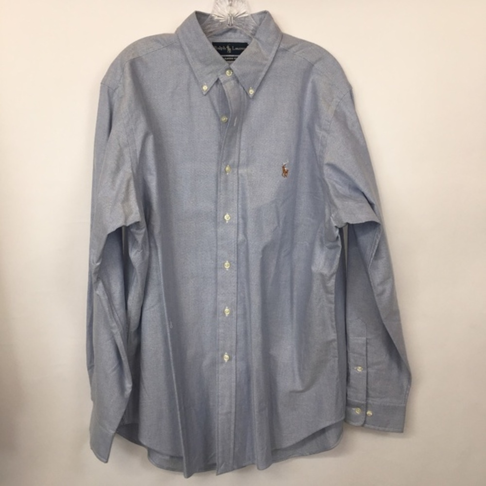 Ralph Lauren‎ Classic Fit Button Up Shirt Blue